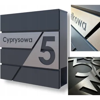 Poštovní schránka Poštovní schránka s přihrádkou na noviny R&T šedá