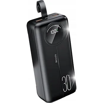 Powerbanka Yesido Powerbank YP42 30 000 mAh 22.5W QC3.0 + PD20W, LED, ČERNÁ / ČERNÝ