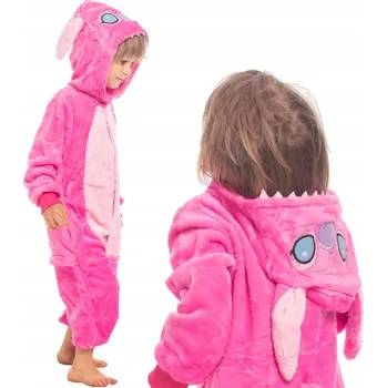 Chlapecké pyžamo Dětské pyžamo Kigurumi Onesie Kostým Stich Růžový 115-125 cm