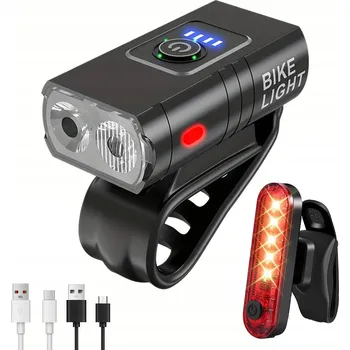 Cyklosvítilna PŘEDNÍ A ZADNÍ SVĚTLO NA KOLO USB LED - SADA SVĚTEL NA KOLO