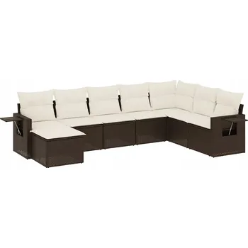 Sedací souprava Modulární sedací souprava z hnědého PE ratanu, rozměry: 62 x 62 x 6 cm