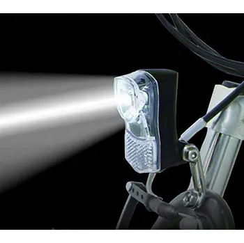 Cyklosvítilna Přední světlo na kolo JET černé LED 1W 2 režimy s bateriemi