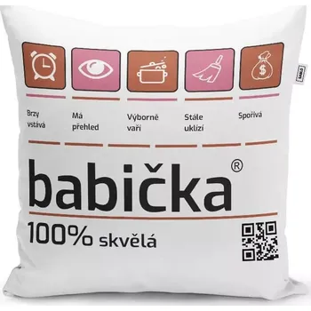 Polštář Sablio Polštář Babička: 40x40 cm