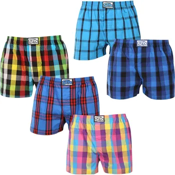 Trenýrky 5PACK pánské trenky Styx klasická guma nadrozměr vícebarevné (5E0112346) 5XL Možnost vrácení zboží ZDARMA do 120 dnů!