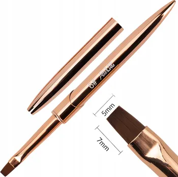 Kosmetický štětec Štětec na gel hranatý AlleLac rose gold Č. 6