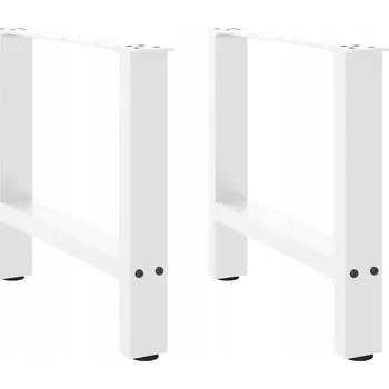 Konferenční stolek Nohy ke konferenčnímu stolku, bílé, 2 ks, 50x(42-43) cm, ocel