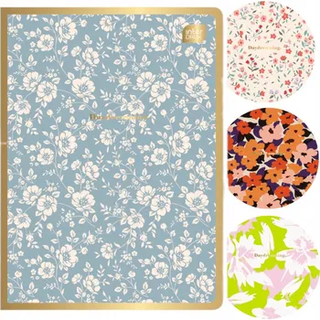 Sešit Sešit A5/60 listů čtvereček Metallic Floral Interdruk