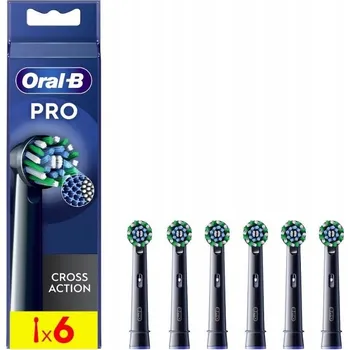 Péče o chrup ORAL-B PRO CROSS ACTION ORIGINÁLNÍ 6 KS NÁHRADNÍ HLAVICE BRAUN ČERNÉ