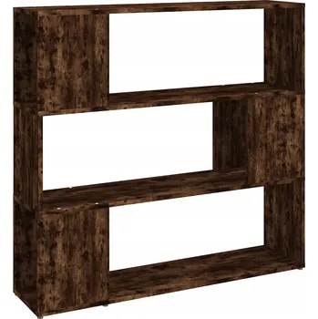 Knihovna Regál na knihy/přepážka, kouřový dub, 100x24x94 cm