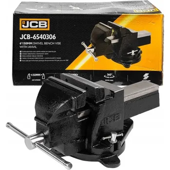 Svěrák Zámečnický svěrák JCB OCELOVÝ OTOČNÝ STOLNÍ MASIVNÍ KOVADLINA 150 mm