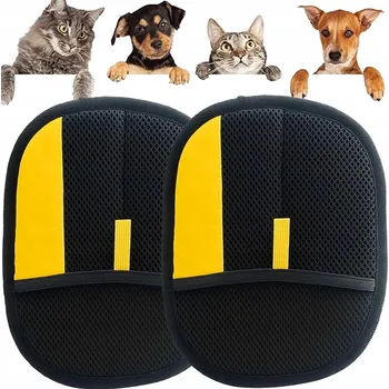 Kosmetika pro psa 2 ks Rukavice pro odstranění chlupů domácích mazlíčků pro kočky a psy