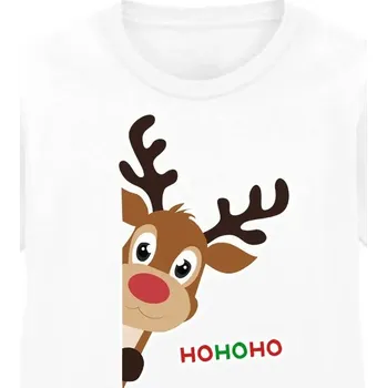 Chlapecké tričko Dětské tričko Ho, ho, ho Sob Bílé, velikost 9-11 let
