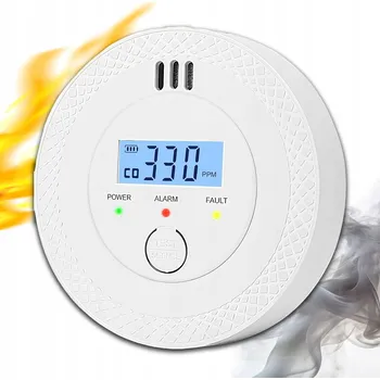 Detektor CO Detektor Oxidu Uhelnatého Senzor s LCD displejem, alarm, detektor úniku CO