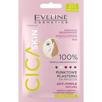 Léčba akné Eveline Cosmetics Cica skin Náplasti na pupínky – bodové náplasti na akné 20 ks