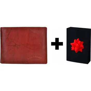 Peněženka MAHOŇ Pánská kožená peněženka horizontální Bag Street BORDO