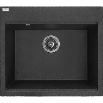 Granitový dřez Jednokomorový granitový dřez Laveo Tau černý