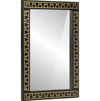 Zrcadlo Zrcadlo do koupelny z masivního mangového dřeva, ručně vyřezávané, 50x70x2,5 cm