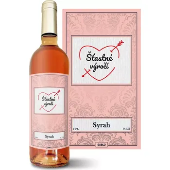 Víno Sablio Růžové víno Šťastné výročí: 0,75 l