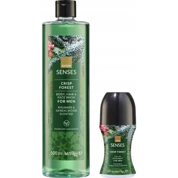 Sprchový gel Crisp Forest Sada 2v1 Rebarbora a santalové dřevo (Sprchový Gel a Deodorant)