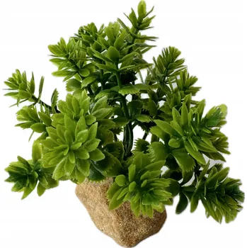 Dekorace do akvária ROSTLINA DO AKVÁRIA TERÁRIA UMĚLÁ DEKORACE ZELENÁ výška 11 CM