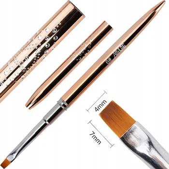 Kosmetický štětec Štětec na gel čtvercový AlleLac kovový Č. 6