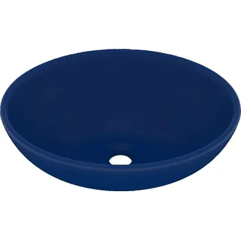 Oválné keramické umyvadlo matné granátové 400x330x135 mm