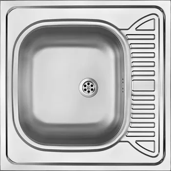 Granitový dřez Jednokomorový dřez Deante TANGO ocel stříbrný
