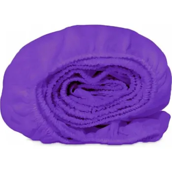 Prostěradlo PROSTĚRADLO S GUMOU JERSEY BAVLNA 90X200 + 25CM FIALOVÉ