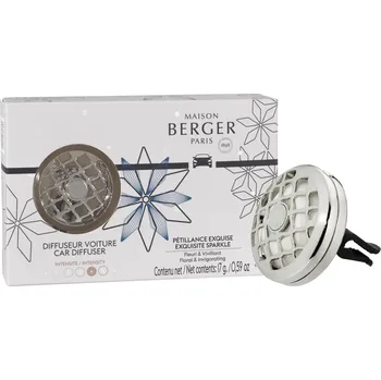 Vůně do auta Maison Berger Paris BERGER CAR difuzér do auta Rosalie s vůní Intenzivní třpyt stříbrný 7862