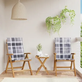 OMAXI Polohovací zahradní židle s poduškami 2 ks masivní teak 458126