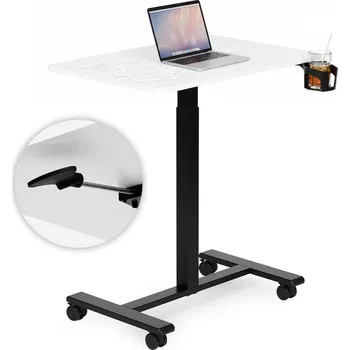 Psací stůl Mobilní nastavitelný stůl 70x48 cm, stolek na notebook, nastavení výšky 71,5–112 cm, ModernHome JNI-PN01-1-1