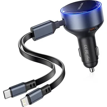 Vention FFOB0 USB-C car charger + USB-C/Lightning 30W cable