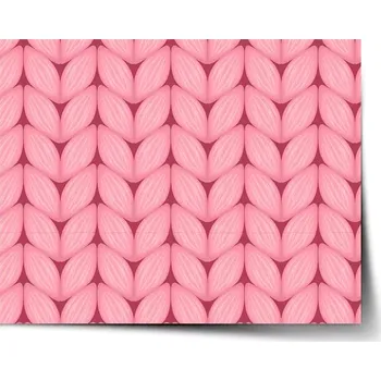 Plakát Sablio Plakát Růžové pletení z vlny - 60x40 cm