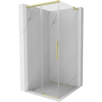 Mexen Rox L sprchový kout posuvný 120 x 120 cm, transparentní, zlatý kartáčovaný - 8C2L-120-120-55-00 Sprchové kouty
