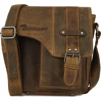 Beltimore taška na dokumenty z pravé kůže s logem