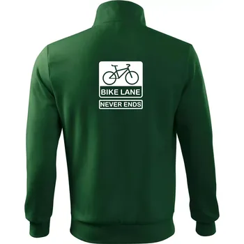 Pánská mikina Bike lane - Mikina bez kapuce Adventure - L ( Lahvově zelená )