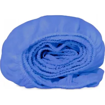 Prostěradlo PROSTĚRADLO S GUMOU JERSEY BAVLNA 180X200 + 25CM TMAVĚ MODRÉ