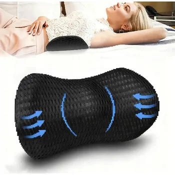 Polštář ORTOPEDICKÝ POLŠTÁŘ BEDERNÍ PRO SPANÍ DO AUTA NA SEDADLO PAMĚŤOVÁ PĚNA