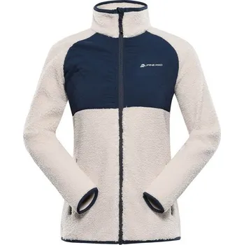 Dámská mikina Dámská hřejivá mikina ALPINE PRO FERADA 2 L-L Béžová, Tmavě modrá