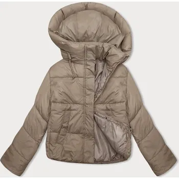 Béžová krátká dámská zimní péřová bunda J Style (16M9188-62) odstíny béžové S (36)
