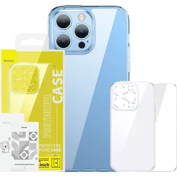 Baseus SuperCeramic průhledné pouzdro a sada tvrzeného skla pro iPhone 14 Plus