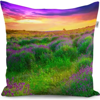 Polštář Sablio Polštář Levandulové pole - 60x60 cm