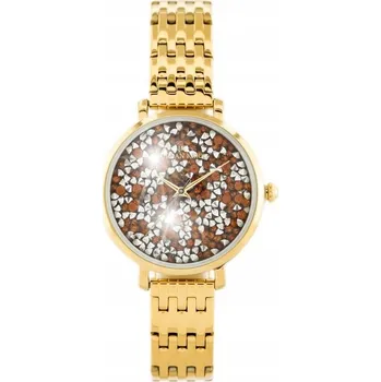 Hodinky DÁMSKÉ HODINKY JORDAN KERR - SS357 (zj926e) zlaté/oranžové