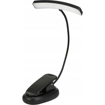Lampička LED Stolní Lampa s Klipem na Čtení Alogy Černá 27cm, 3 režimy svícení