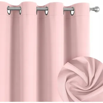 Obraz ZÁVĚS ANDRES NA KOLEČKÁCH 145X250 PUDROVÁ RŮŽOVÁ DO KUCHYNĚ LOŽNICE OBÝVACÍHO POKOJE