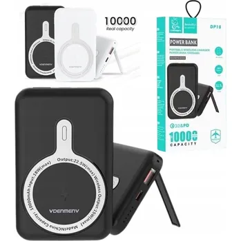 Powerbanka Powerbanka 10000mAh s funkcí MagSafe Denmen PD+15W Černá
