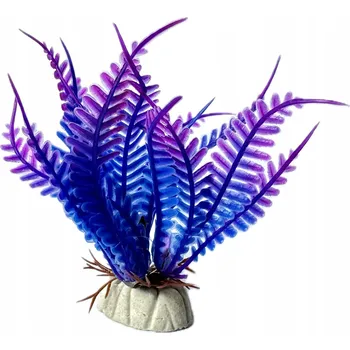 Dekorace do akvária ROSTLINA DO AKVÁRIA TERÁRIA UMĚLÁ DEKORACE FIALOVÁ výška 9 CM