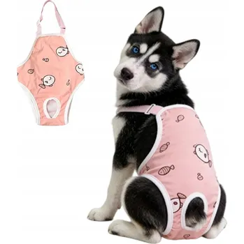 Kalhotky PSÍ KALHOTKY PROTI ÚNIKU TEKUTIN S KŠANDAMI, OCHRANNÉ, RŮŽOVÉ, VELIKOST XL (PRO FENY)