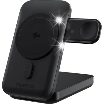 Powerbanka Choetech Rychlá Magnetická Nabíječka 3v1 Powerbanka 10000mAh PD 20W QC 3.0