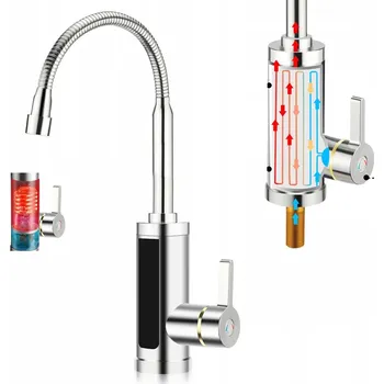 Bojler ELEKTRICKÝ PRŮTOKOVÝ OHŘÍVAČ VODY S BATERIÍ A DISPLEJEM 3000 W